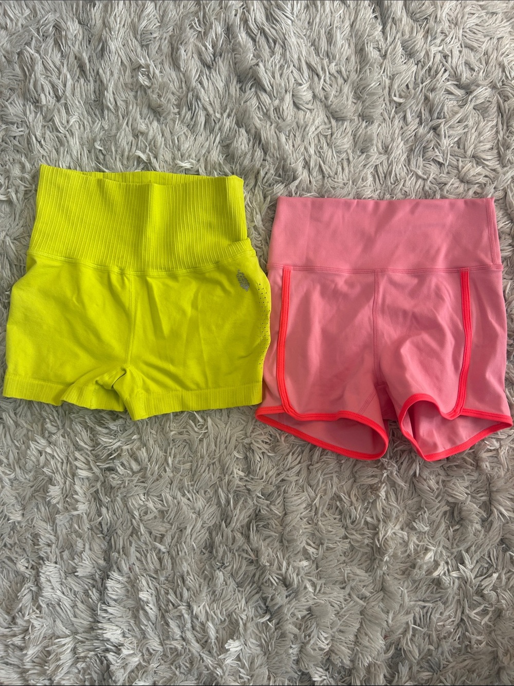 Free People Bikers and Jo and Jax Bikers Pink and Lime Green/Yellow